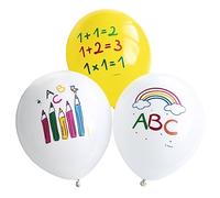 6 Latex Balloons Start of School 27.5 cm / 11 Inches