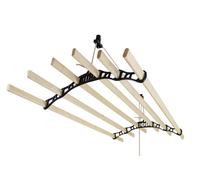 6 Lath Black Clothes Airer Pulley Maid Ceiling Dryer 2.4m Traditional Mounted
