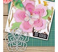 6 Layer Flower Shaped Metal Die Cuts,Spring Flower Leaf Lace Cutting Dies Cut Stencils DIY Scrapbooking Decorative Embossing Paper Scrapbooking Card Making