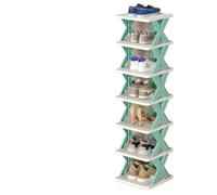 6-Layer Foldable Shoe nizer X-Shape Multi-Tier Shoe Rack for Sneakers Simple DIY Corner Storage Solution for Balcony Space-Saving Design (Blue)
