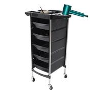 6 Layer Hairdresser Trolley, 53 * 37 * 90cm Salon Trolley Work With 5 Drawers And Hair Dryer Frame, For Stylist, Hairdresser Hair Styling, Salon, SPA