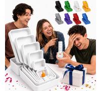 6-Layer Prank Nesting Box,Never Ending Middle Finger Prank Gift Box | Reusable 3D Printed Multi-Layer Nesting Surprise Gift Box, Funny Gag Gift for Birthday Christmas White Elephant Party