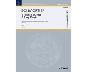 6 Leichte Duette - 6 Easy Duets Op. 17 Vol. 2 Joseph Bodin de Boismortier Book [