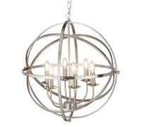 Ceiling Light Silver Orbit 6 Satin Searchlight 2476-6SS
