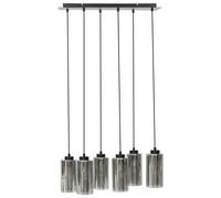 Beliani Pendant Lamp Puriri Glass Grey