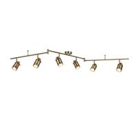 Searchlight 6606AB Samson 6 Light Ceiling Bar Spotlight Antique Brass