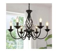 6 Lights Chandelier Lights Led Ceiling Pendant Lamps Compatible with Home Decor V-intage Loft Dining Living Room Lighting Fixtures,Luxury