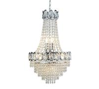 Louis Philipe 6 Light Chandelier Chrome Finish, E14 - Chrome