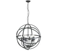 Searchlight Lighting 2476-6BK Orbit 6 Light Ceiling Pendant Light In Matt Black Finish