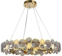 6-Lights Minimalist Chandeliers Glass Modern LED Personality Novel Decorated Pendant Light Compatible with Round Dining Room Suspension Lamp, Luxury