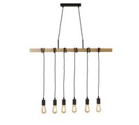 Ceiling Light Wood Woody 6 Bar Searchlight 95041-6BR