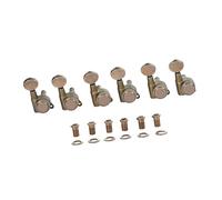 6 Line Locking Tuner 18:1 Guitar With Vintage Oval Distressed Nickel Plated Hardware Guitar Tuning Knob