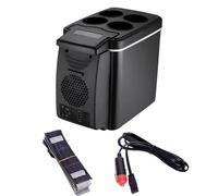 6 Liter Car Lightweight - Use Insulated Cooler Box Container | Fridge With Observation Window 6L/9 Can Beverage Small Refrigerator, 100% Freon- Compact Cooler And Heater For Bedroom