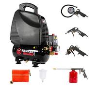 6 Litre Air Compressor & Tool Kit - 1.5HP Oil-Free Portable Compressor, 115 PSI