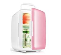 6 Litre Mini Fridge For Bedroom 8 Can Table Top Refrigerator Compact Skincare Fridge Food Heater & Beverage Cooler Portable And Quiet For Bedroom, Office, Dorm, Car ( Color : Pink , Size : Car and hom