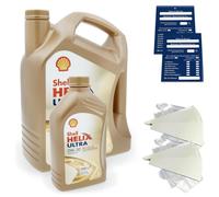 6 Litre Original Shell Helix Ultra Ect C2/C3 0W30 Engine Porsche C30 Sn Api Kit