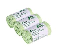 6 Litre x 150 liners Compostable 6L Kitchen Caddy Liners - Food Waste Bin Liners - EN 13432 - Compost
