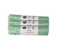 6 Litre x 156 BioBag Compostable Biodegradable Kitchen Food Waste Caddy Bin Liner Bags - Certified EN13432 (6L-150)