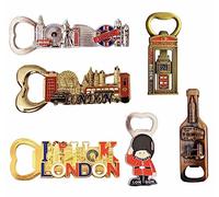 6 London Magnets - London Souvenir Magnet - Bottle Opener Magnet Union Jack Magnet British Souvenirs & Gift