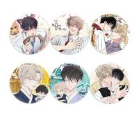 6 Low TideTwilights Tinplate Badge Low TideTwilights Figure Cosplay Accessories Brooch Cartoon Cool Pins, Metal 58mm