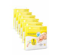 6× Lupilu Newborn Nappies -Ultra Dry Size1 Newborn 2-5kg(4-11lbs) 24pcs Each Pack (144 Nappies) with 6x60=(360) Wipes Free for Your New Born Baby Boys & Girls