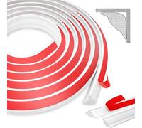 6 m Flexible Decorative Strips, Self-Adhesive Ceiling Strips, 12 mm x 9 mm, TPE Triangle Ceiling Strips, Self-Adhesive, Stucco Moulding Mouldings, Wall Ceiling, End Strip, Kitchen Worktop, for Wall