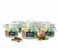 6 Mason Jars 500Ml Swing Top With Labels Marker Seal Storage Jar