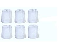 (6) Medela Clear Travel Caps/Bottle Cap/Nipple Cap/Collar Cap - Genuine for Use with Collar Ring - Medela Bottles