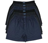 6 Men's Cotton Boxer, Model: 6 pairs Button Fly 04, 3X Large (15.5 In)