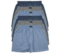6 Men's Cotton Boxer, Model: 6 pairs Button Fly 05, 3X Large (15.5 In)