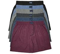 6 Men's Cotton Boxer, Model: 6 pairs without Fly 08, 3X Large (15.5 In)