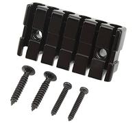 6 Metal Headless Guitar Bridge with Intonation Adjustment for Electric Guitars, Quick & Stable Sound Transmission, Black