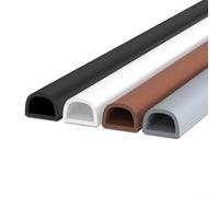 6 Meter Rubber Edge Trim Strips, Weatherproof Self-Adhesive Silicone Door Seal Strips Insulated for Frames, Thresholds, Cabinets or Tabletop(black)