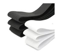 6 Meters Black White Elastic Band 10-50mm Width, Rubber Sewing Band for Garment DIY and Fabric Craft Accessories,Black - Width 15mm