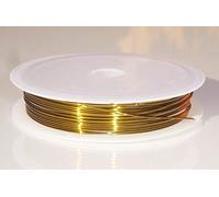 6 Metre Reel of 0.6mm Thick Brass Antique Chrome or Copper Metal Wire Like Clasps or Rings for Joining Connecting Chandelier Crystals Drops Link Beads Together Crafts Beading Charms (Antique Brass)