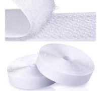 6 Metres Hook and Loop Strip Tape, Self Adhesive Heavy Duty Fastener Tape, Double Sided Sticky Back Strips for Home and Office, 20mm Wide