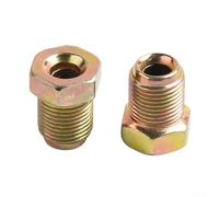 6 Metric Brake Pipe Fittings Unions with 12mm x 1mm Thread for Master Cylinder Brake Line Connectors Kit Designed for 3/16 Pipe Resistant Zinc Coating