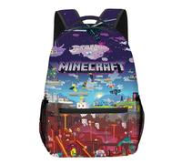 (6) Minecraft School Bag Double-sided Backpack Kids Gift