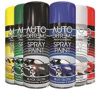 6 Mix Cans Gloss Finish Auto Extreme spray paint 400ml Multipurpose AerosoL, Quick and Fast Drying and Excellent Coverage for Metal, Wood, Plastic and More - A14