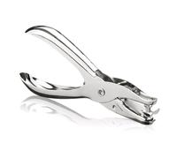 6 MM Mini Single Hole Punch for Crafts,Handheld Small Single Hole Puncher Ergonomic,Silver Metal Mini Paper Punch for Paper,Scrapbooking,DIY Crafts,Notebooks,Invoices Card Making