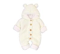 6 Month Girl Summer Outfits Children's Plush Jumpsuit Autumn/Winter Solid Color Cute Buckle Up Knitted Climbing Suit Birthday Outing Winter Dresses Toddler Girl 4t (Beige, 0-3 Months)