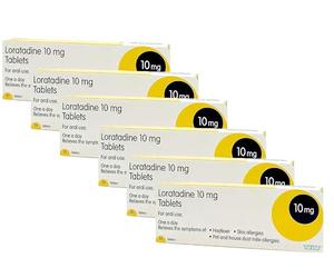 6-Month Supply Loratadine Hayfever & Allergy Relief 10mg Tablets (30x6) - Non-Drowsy, One-A-Day Formula for 180 Tablets of Year-Round Allergy and Hayfever Relief