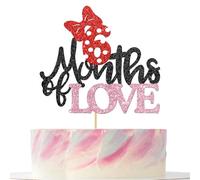6 Months of Love Cake Topper, Half Way to One, 1/2 Way to One, Anniversary/Baby Shower Party Decoration Supplies