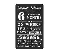 6 Months Sobriety Card for Women Men, 6 Six Month Sober Gift, AA NA Recovery Alcohol Recovery Anniversary Card