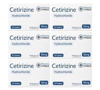 6 Months Supply Cetirizine Hayfever Allergy Tablets 30 x 6 Box