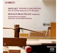 モーツァルト : ピアノ協奏曲集 第6集 (Mozart : Piano Concertos VOL.6 ~ Nos 18 in B flat major & 22 in E flat major / Ronald Brautigam | Die Kolner Akademie | Michael Alexander Willens) [SACD Hybrid] [輸入盤] [日本語帯・解説付]