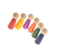 6 Natural Wooden Peg Dolls for Decoration Creative Play Activities and Early Education Tools Unfinished Wooden for Painting