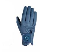 (6, Navy) Dublin Unisex Adult Bling Everyday Riding Gloves