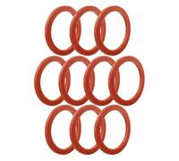 6" NH/NST Fire Hose Gasket 10 Pack, Heavy Duty Cam & Groove Rubber Seal, For Large Diameter Firefighting, Irrigation, Industrial Water Transfer, Red