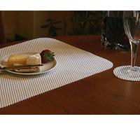 6 Non-Slip Tablemats & Coasters in Innovative StayPut Fabric (Almond) - Ideal for Your Home, Boat or Caravan